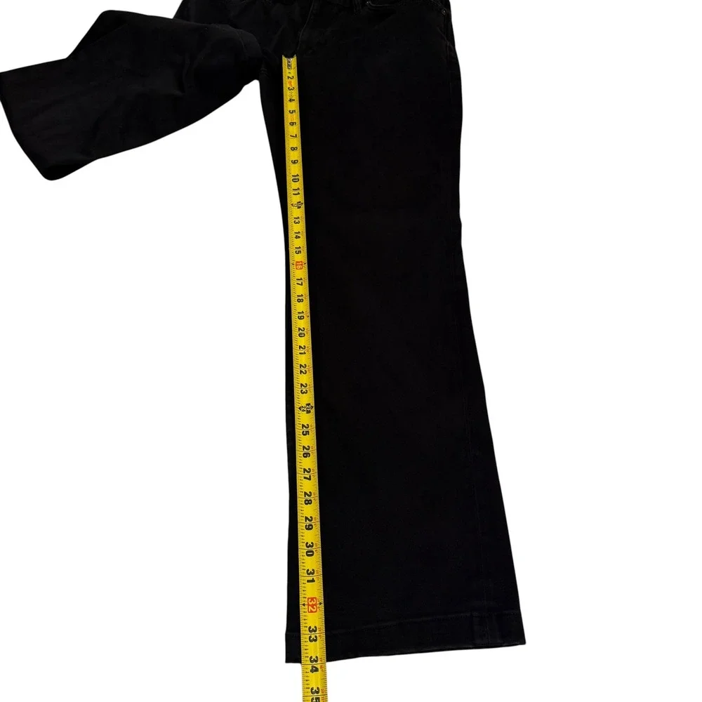 34 Heritage Courage Straight Leg Pants Mens 36x34 Black Twill Chino Jeans